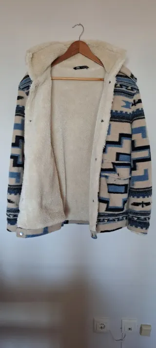 Chaqueta borreguillo estampado