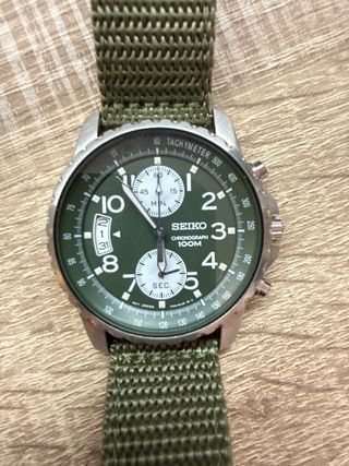 Reloj Seiko Cronógrafo Verde Usado