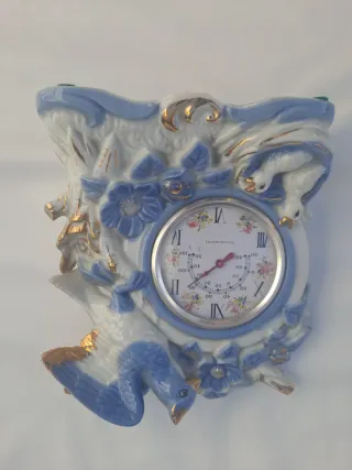 Figura porcelana pájaros y flores