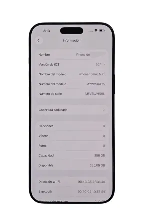 iPhone 16 Pro Max 256GB Nero 96% Batteria