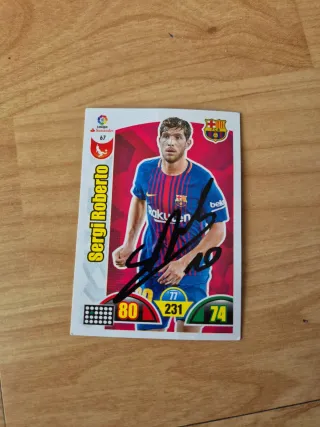 Cromo Sergi Roberto firmado