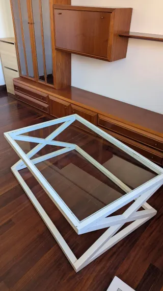 Mesita de salon de cristal