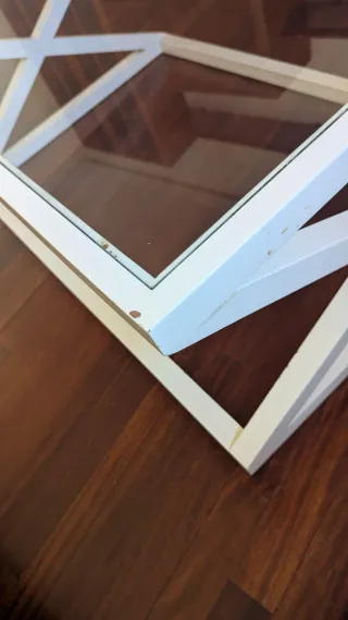 Mesita de salon de cristal