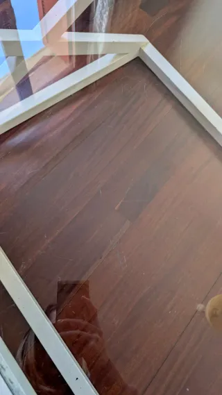 Mesita de salon de cristal