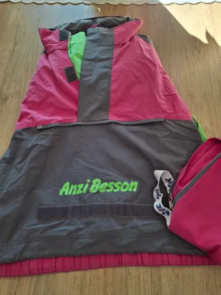 Canguro Vintage Anzi Besson Rosa y Gris