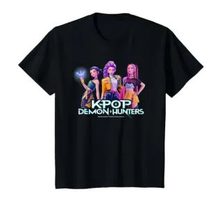 Camiseta XS Algodon Negra K-Pop Demon Hunters