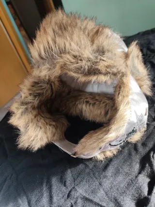 Gorro Aviador Hello Kitty Negro Peludo