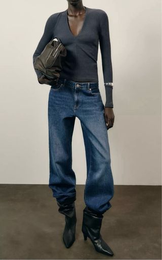 Jersey Zara Carbón Talla L Nuevo