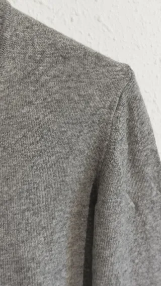 Jersey Zara Gris Cuello Redondo