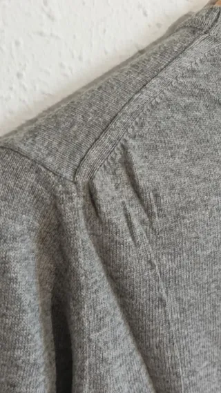 Jersey Zara Gris Cuello Redondo