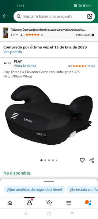 Elevador coche Isofix Play Grupo 2/3