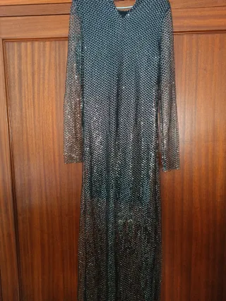 Vestido largo Zara lentejuelas