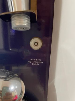 Set saliscendi doccia in metallo e plastica