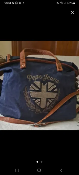 Bolso Pepe Jeans Azul y Marrón