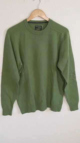 Jersey Springfield cuello redondo verde