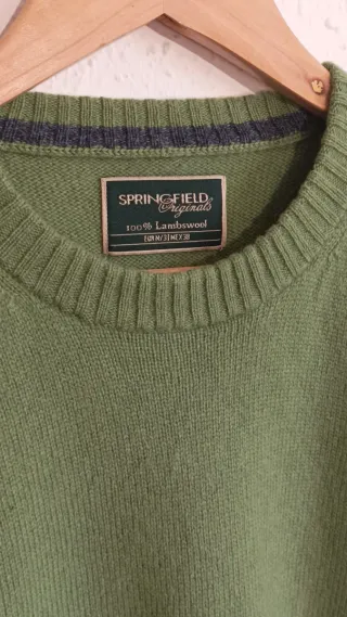 Jersey Springfield cuello redondo verde