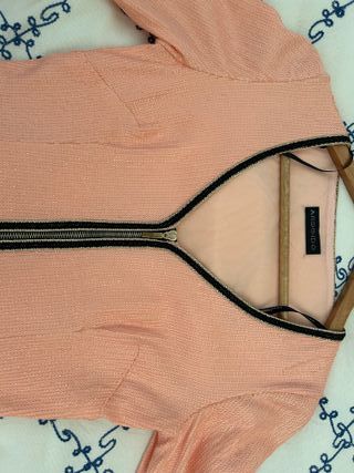 Vestido lentejuelas rosa tipo Chanel Talla M