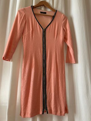 Vestido lentejuelas rosa tipo Chanel Talla M