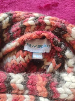 Jersey grueso cuello alto multicolor