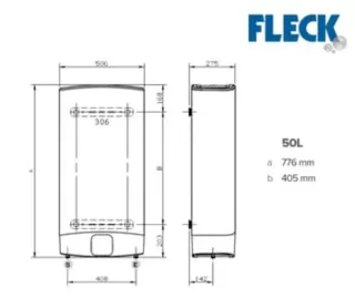 Termo eléctrico Fleck 50L