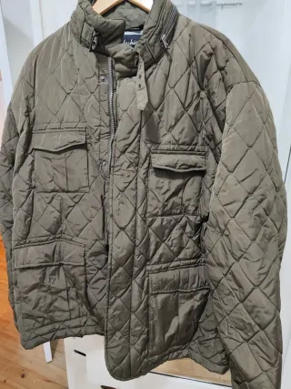 Abrigo tipo Parka de color Verde Militar, 4XL