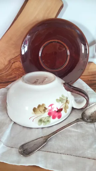 Tazza gigante dipinta a mano vintage