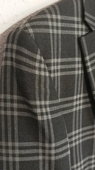 ASOS Blazer Cuadros Negro Gris