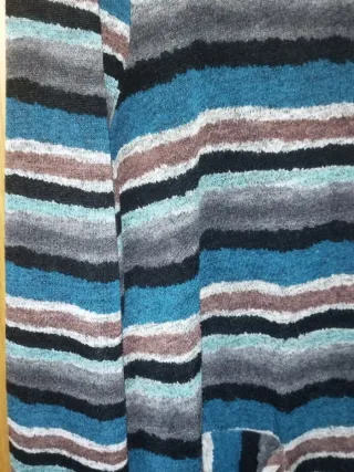 Warm Striped Tunic Dress with Pockets by Tono