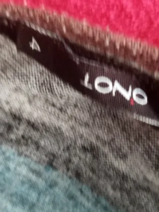 Warm Striped Tunic Dress with Pockets by Tono