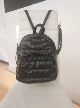 Mochila/bolso negro brillante