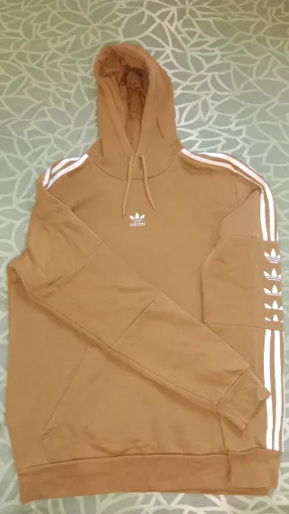 Sudadera Adidas con capucha marrón