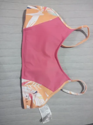 Bikini RIXY rosa y naranja, talla 16, nuevo.