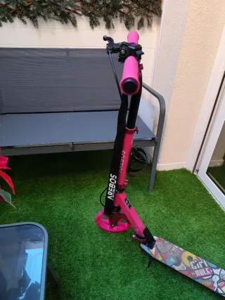 Patinete Arebos rosa niña