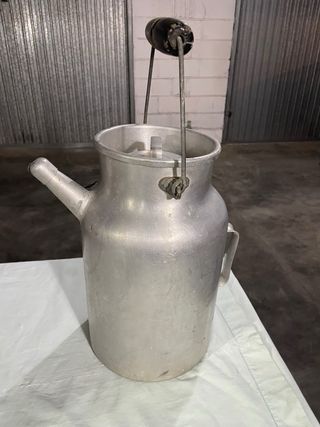 Bidone latte alluminio vintage