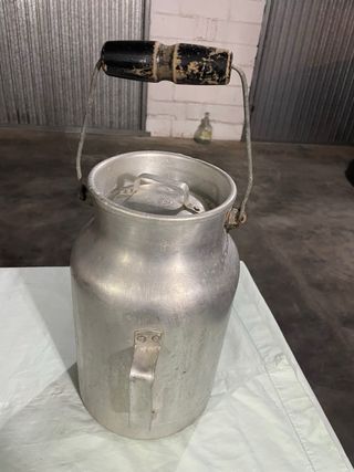 Bidone latte alluminio vintage