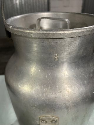 Bidone latte alluminio vintage