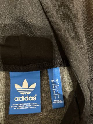 Sudadera Adidas Original Negra con Cremallera