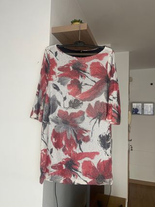 Vestido lentejuelas estampado floral