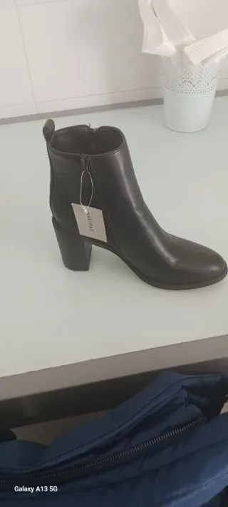 Botines MARPAT mujer negros tacón