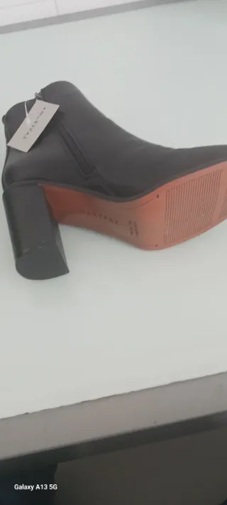 Botines MARPAT mujer negros tacón