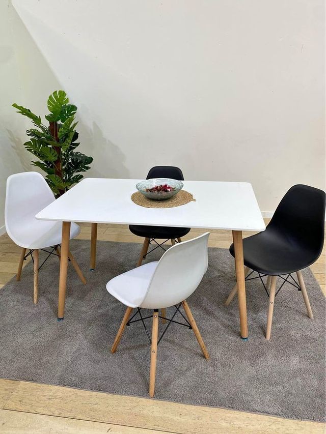 BLACK FRIDAY! Mesa Comedor 120x80cm + 4 Sillas