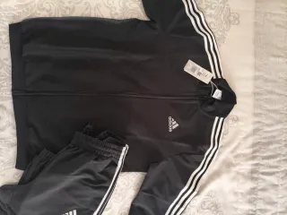 Chándal Adidas Clásico Unisex Negro Blanco