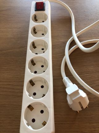 Regleta 5 enchufes con interruptor