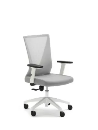 Silla de oficina ergonómica gris