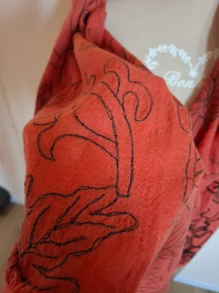 Sciarpa scialle in lana arancione