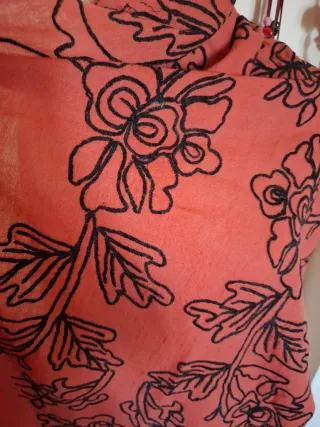 Sciarpa scialle in lana arancione