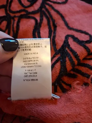 Sciarpa scialle in lana arancione