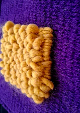 Totebag textil telar alto lizo morado