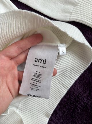 Jersey Ami Paris Blanco Corazón Rojo