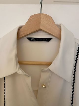 Blusa Zara Blanca Talla S nueva